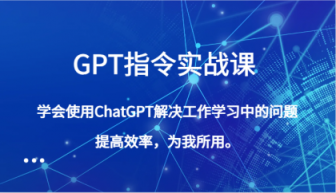 【chatgpt】GPT指令实战课，学会使用ChatGPT解决工作学习中的问题，提高效率，为我所用 - IT日志资源网-IT日志资源网